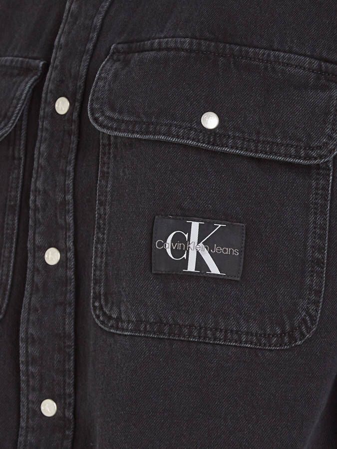 Calvin Klein Jeans blouse OVERSIZED CROP ROUNDED HEM SHIRT