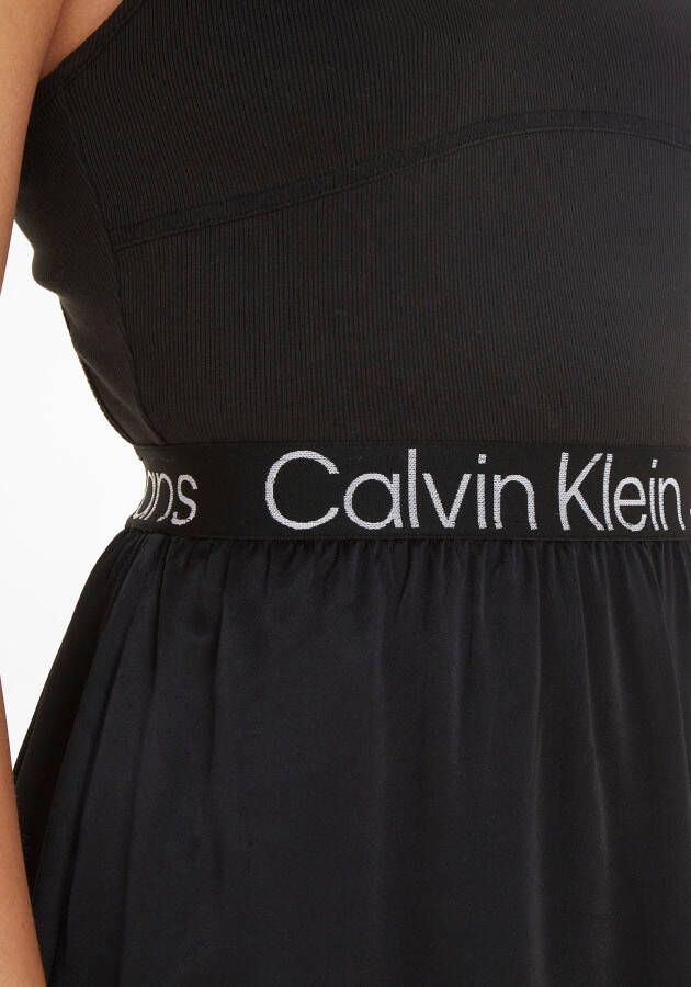 Calvin Klein Jerseyjurk RACERBACK LOGO ELASTIC DRESS