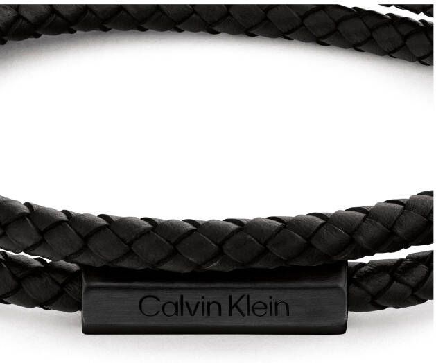 Calvin Klein Leren armband Sieraden roestvrij stalen armband leren armband Wikkelarmband