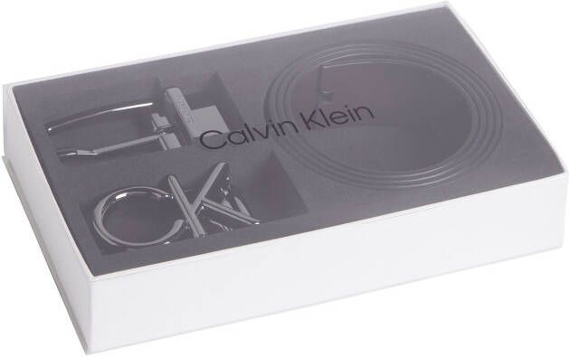 Calvin Klein Leren riem GS 2 BUCKLES 1 STRAP BELT SET (3 Set van 3)