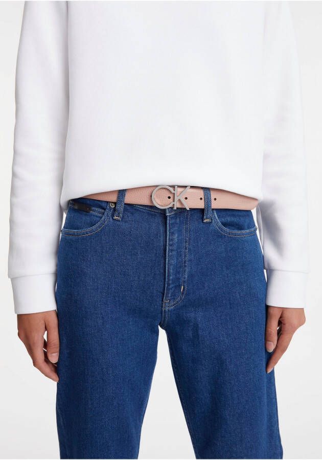 Calvin Klein Leren riem RE-LOCK CK LOGO