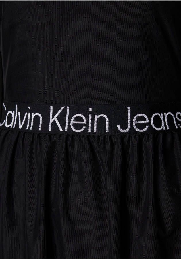 Calvin Klein Meshjurk MESH LOGO ELASTIC DRESS