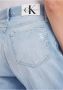 Calvin Klein Dames Gewassen 5-Pocket Jeans met Versleten Effect Blauw Dames - Thumbnail 8