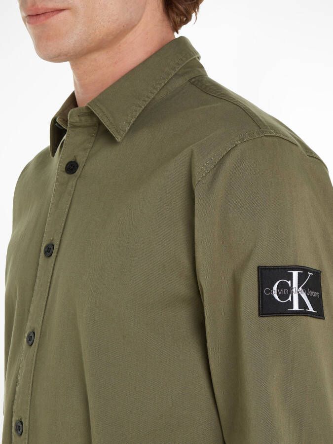 Calvin Klein Overhemd met lange mouwen MONOLOGO BADGE RELAXED SHIRT