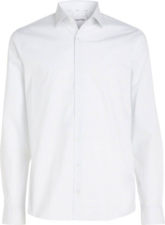 Calvin Klein Overhemd met lange mouwen STRETCH DASH PRINT SLIM SHIRT