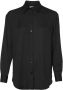 Calvin Klein Zwarte Overhemd met Relaxte Pasvorm Puntige Kraag en Lange Mouwen Black Dames - Thumbnail 4