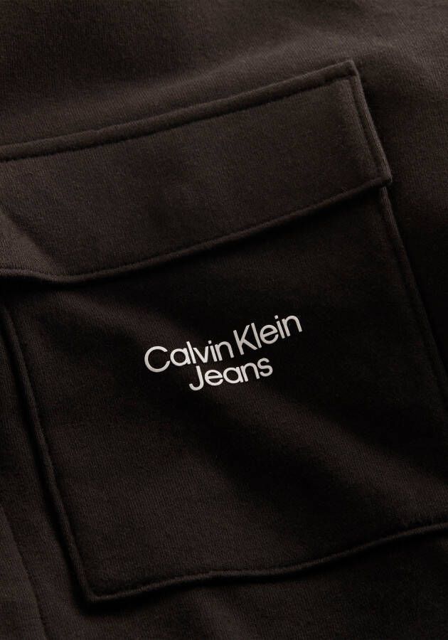 Calvin Klein Oversized shirt STACKED LOGO HOODED OVERSHIRT