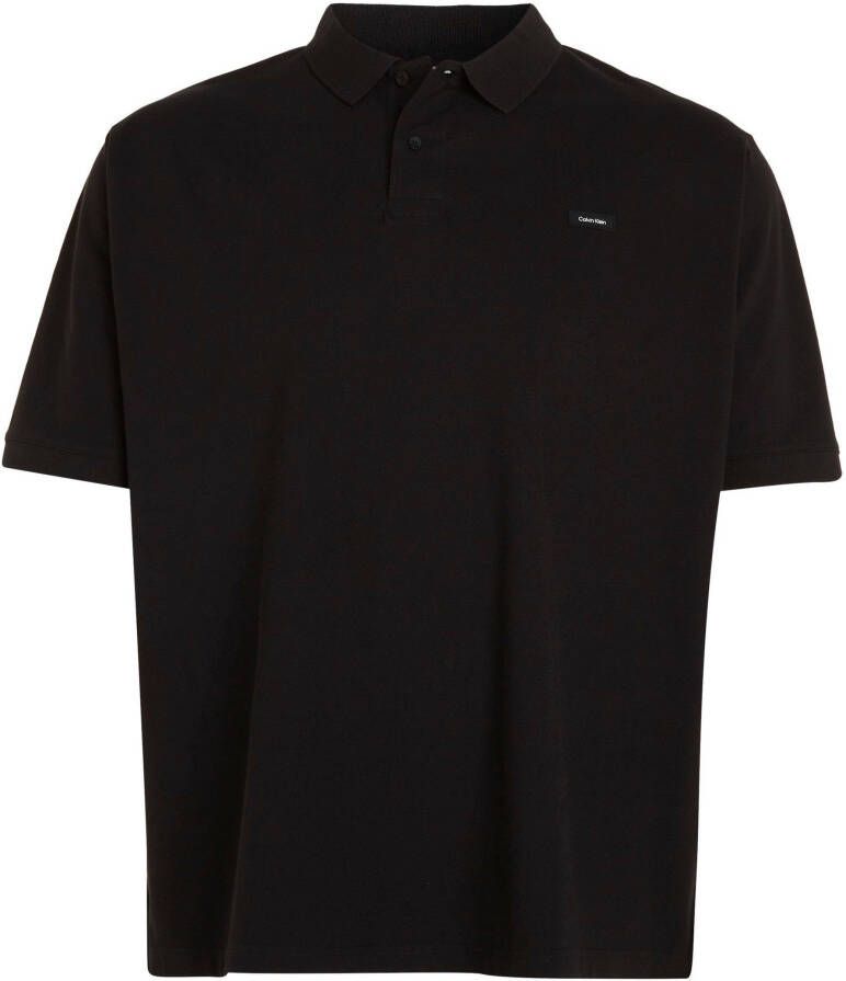 Calvin Klein Poloshirt BT_STRETCH PIQUE SLIM POLO in grote maten met polo-kraag