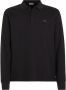 Calvin Klein Stretch Piqué Lange Mouw Polo Black Heren - Thumbnail 4