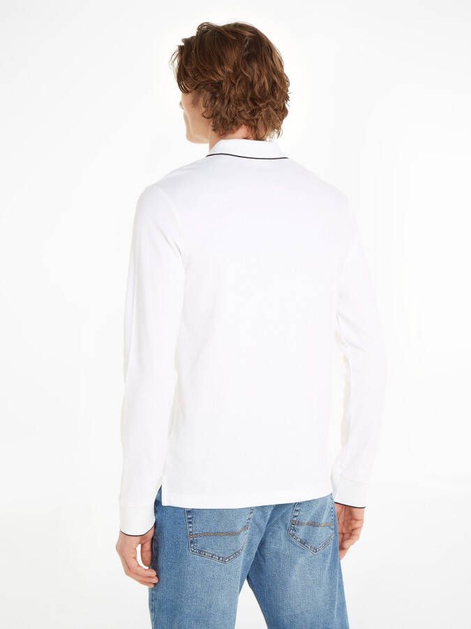 Calvin Klein Poloshirt STRETCH PIQUE TIPPING LS POLO