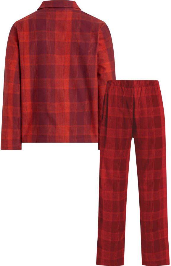 Calvin Klein Pyjama L S PANT SET met logoborduursel op borsthoogte