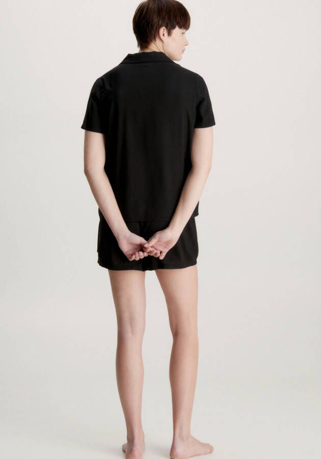 Calvin Klein Pyjama S S SHORT SET met overhemdblouse (set 2-delig)
