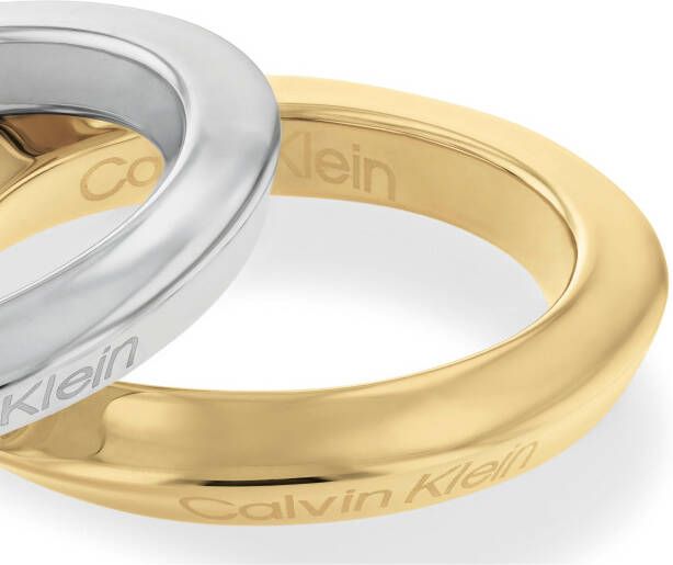 Calvin Klein Ring met zirkoon (synthetisch) (set 2-delig)
