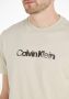 Calvin Klein Beige ACE Heren T-shirt Beige Heren - Thumbnail 4