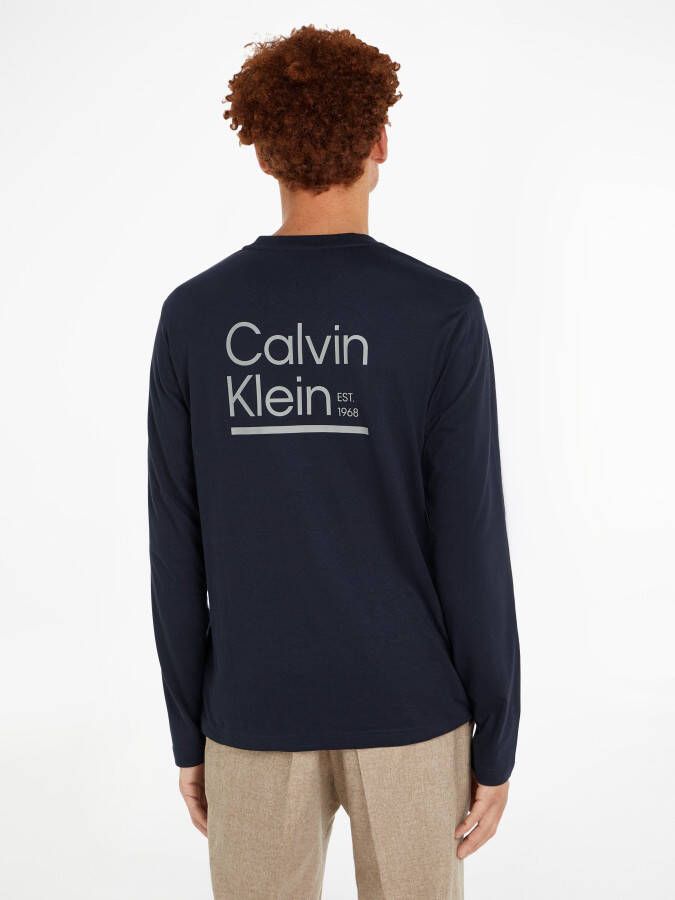 Calvin Klein Shirt met lange mouwen CONTRAST LINE LOGO LS T-SHIRT