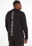 Calvin Klein Reflecterend Print Langemouw Katoenen T-Shirt Black Heren - Thumbnail 3