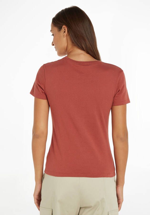 Calvin Klein Shirt met ronde hals MONOGRAM LOGO SLIM FIT TEE met jeans logoprint