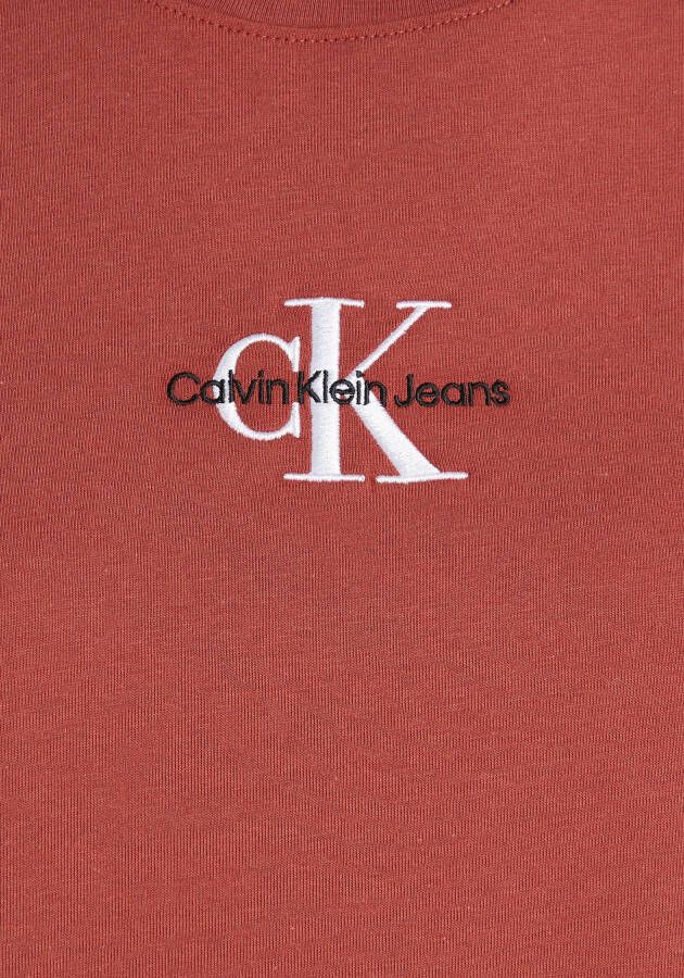 Calvin Klein Shirt met ronde hals MONOGRAM LOGO SLIM FIT TEE met jeans logoprint