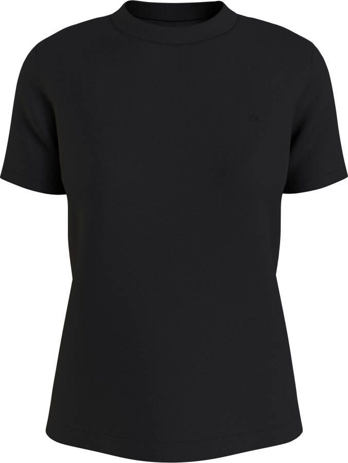 Calvin Klein Shirt met ronde hals SMOOTH COTTON CREW NECK TEE met klein ck 3d-logo