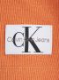 Calvin Klein Geribbeld V-Hals T-Shirt Orange Dames - Thumbnail 4