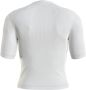 Calvin Klein Geribbeld V-Hals T-Shirt White Dames - Thumbnail 7