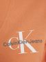 Calvin Klein Basis Katoenen T-Shirt Oranje V-Hals Orange Dames - Thumbnail 5
