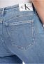 Calvin Klein Slim Fit Gewassen Jeans met Logo Detail Blauw Dames - Thumbnail 7