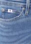 Calvin Klein Slim Fit Gewassen Jeans met Logo Detail Blauw Dames - Thumbnail 9
