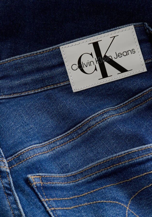 Calvin Klein Skinny fit jeans High rise skinny met lederen label aan de achterkant van de tailleband