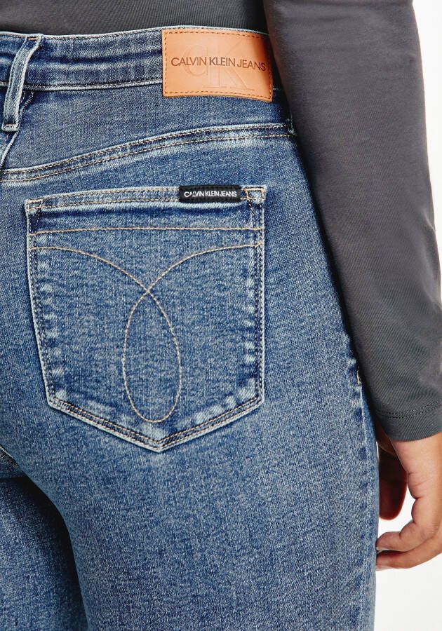 Calvin Klein Skinny fit jeans High rise skinny met ck monogram logoborduursel & badge