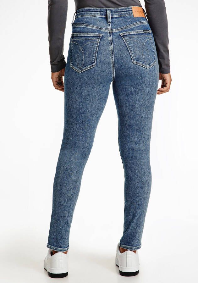 Calvin Klein Skinny fit jeans High rise skinny met ck monogram logoborduursel & badge
