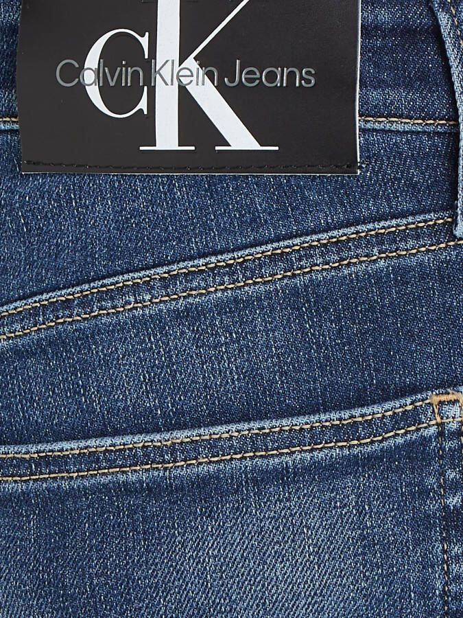 Calvin Klein Skinny fit jeans Skinny met leren badge
