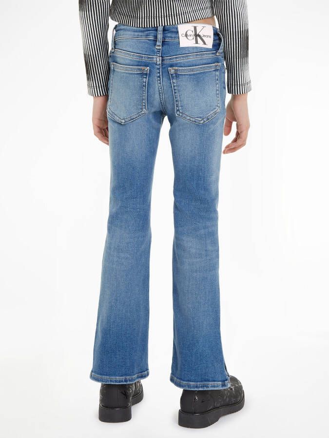 Calvin Klein Stretch jeans FLARE MR SPLIT VISUAL MID BLUE