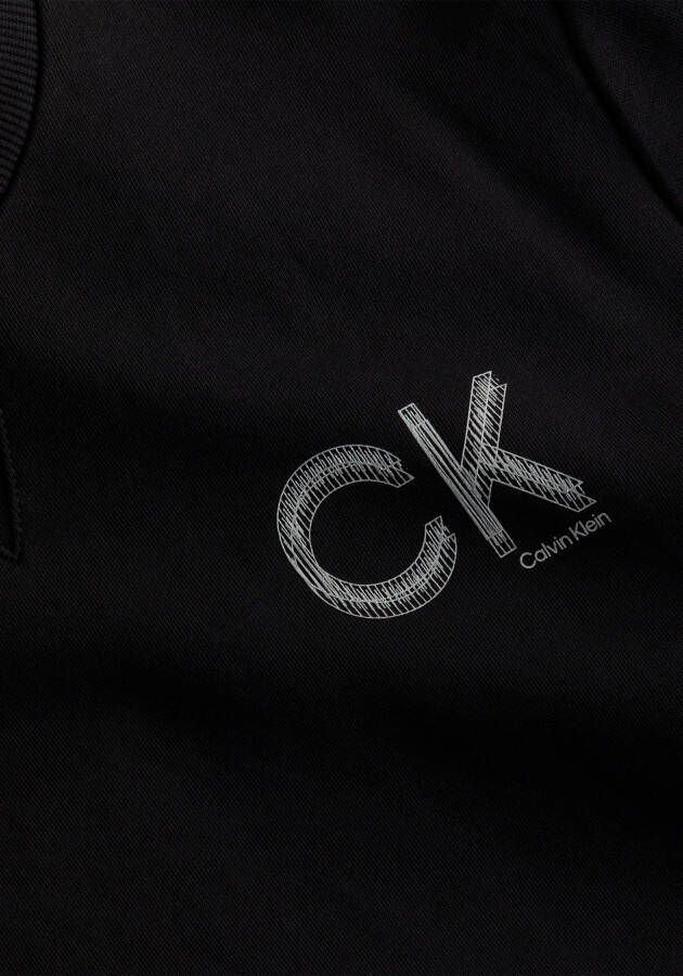 Calvin Klein Sweater STRIPED CHEST LOGO SWEATSHIRT van puur katoen