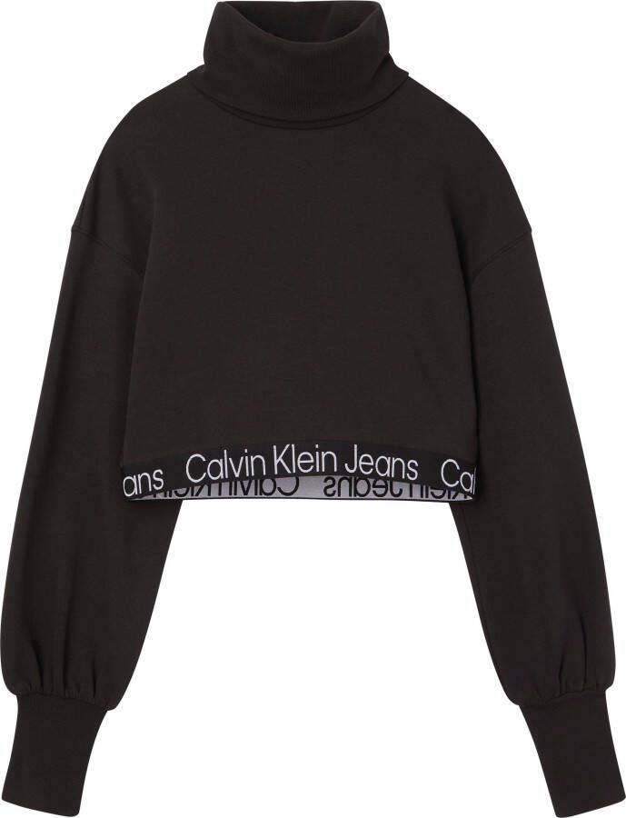 Calvin Klein Sweatshirt CONTRAST TAPE LOOSE ROLL NECK met col