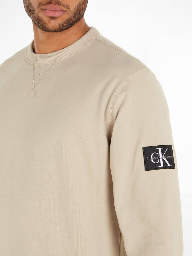 Calvin Klein Sweatshirt BADGE CREW NECK met logopatch