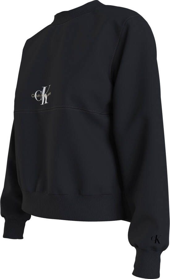 Calvin Klein Sweatshirt MONOGRAM LOGO CREW NECK met markante deelnaad