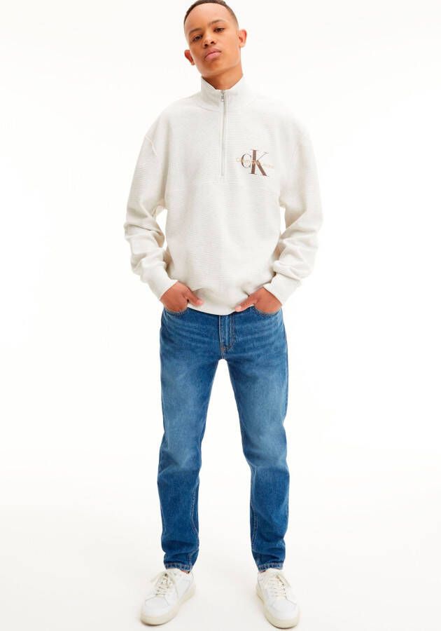 Calvin Klein Sweatshirt MONOLOGO WAFFLE HALF ZIP HWK