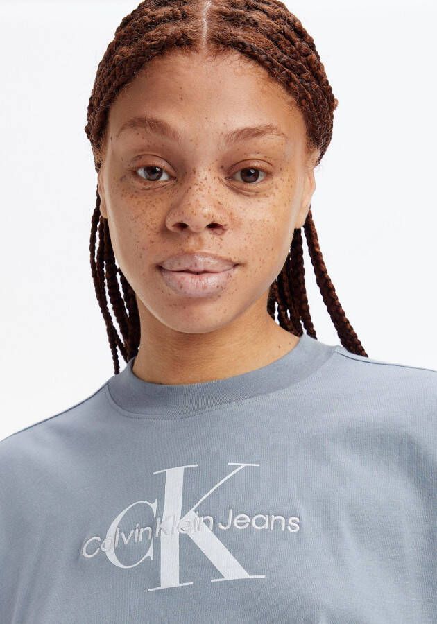 Calvin Klein T-shirt met brede omgeslagen boorden aan de mouwen