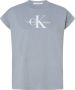 Calvin Klein T-shirt met brede omgeslagen boorden aan de mouwen - Thumbnail 7