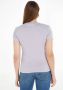Calvin Klein Jeans Paarse T-shirt voor dames korte mouwen herfst winter Purple Dames - Thumbnail 7