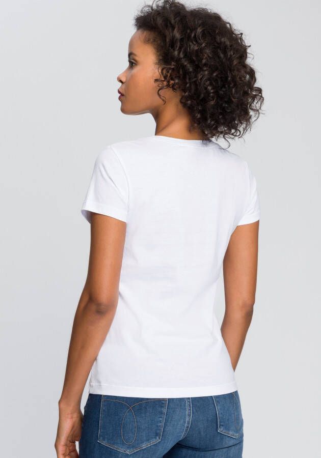 Calvin Klein T-shirt CK EMBROIDERY SLIM TEE met geborduurd ck-logo op borsthoogte