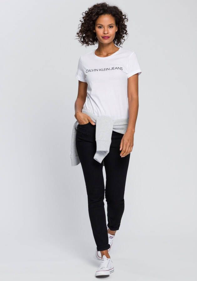 Calvin Klein T-shirt CORE INSTITUTIONAL LOGO SLIM FIT TEE met -logo-opschrift