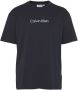 Calvin Klein regular fit T-shirt van biologisch katoen night sky - Thumbnail 4