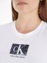Calvin Klein Jeans Slim Fit T-shirt voor dames White Dames - Thumbnail 8