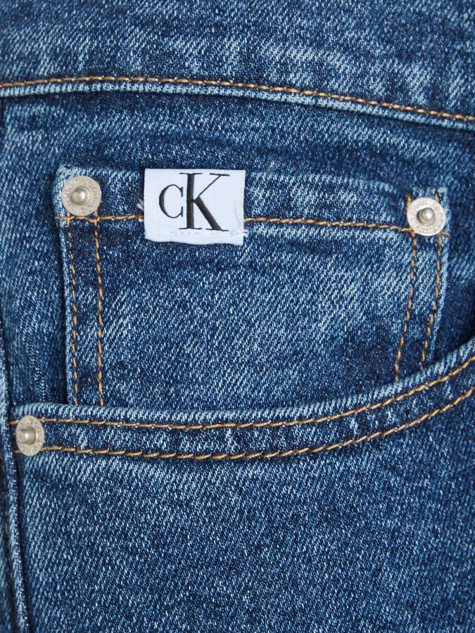 Calvin Klein Tapered jeans SLIM TAPER met leren badge