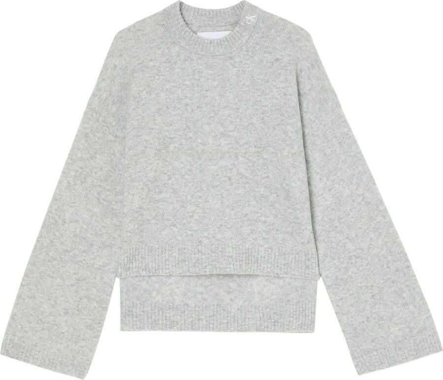 Calvin Klein Trui met ronde hals FLUFFY WIDE OPEN SLEEVES SWEATER voor korter dan achter