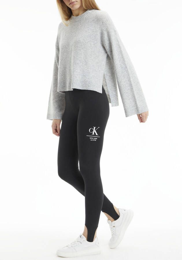 Calvin Klein Trui met ronde hals FLUFFY WIDE OPEN SLEEVES SWEATER voor korter dan achter