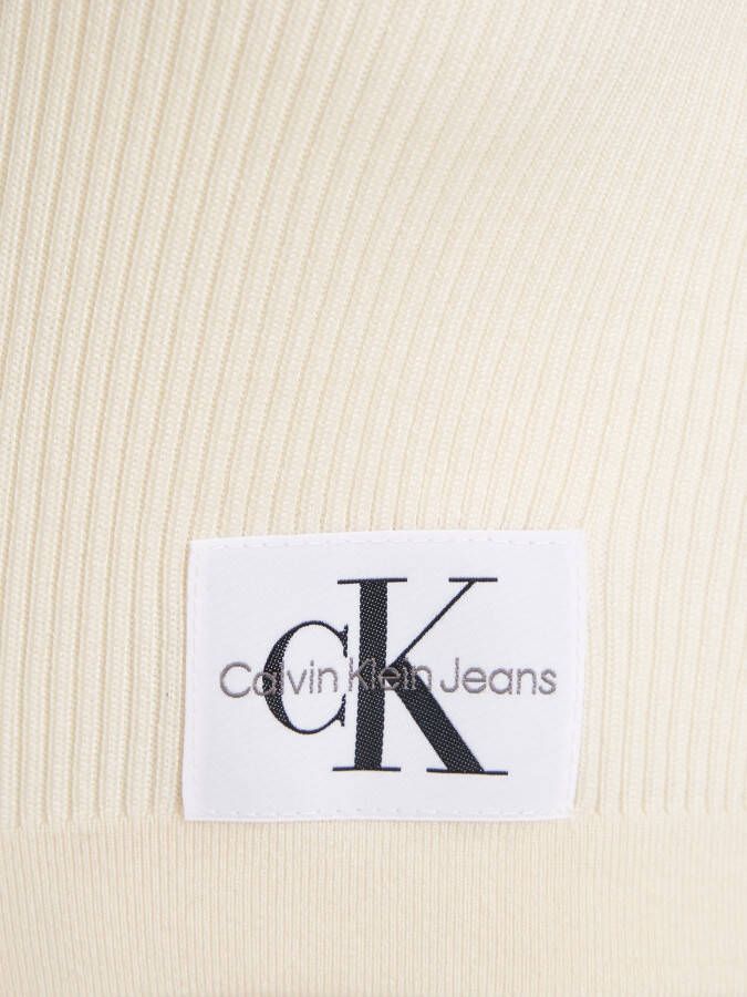 Calvin Klein Trui met V-hals LABEL TIGHT CROP V-NECK SWEATER