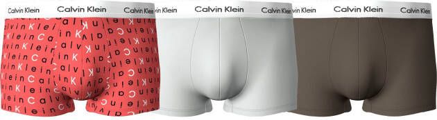 Calvin Klein Trunk LOW RISE TRUNK 3PK met logo-opschriften (3 stuks Set van 3)